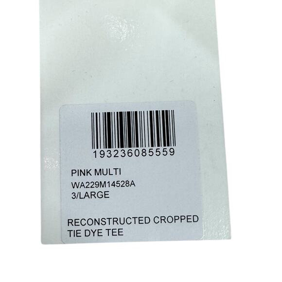 John Elliott Reconstructed Cropped Tie Dye Tee Large 3 NWT New Short Sleeve - Picture 7 of 7